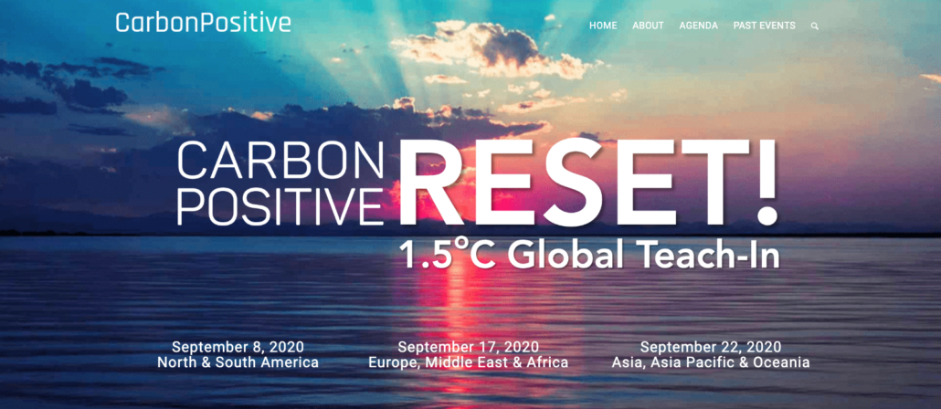 CarbonPositive RESET: September 8, 17, and 22 2020